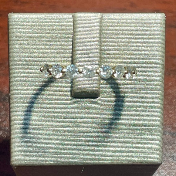 1 ct natural diamond set in 14k yellow gold round 9 stone bubble band